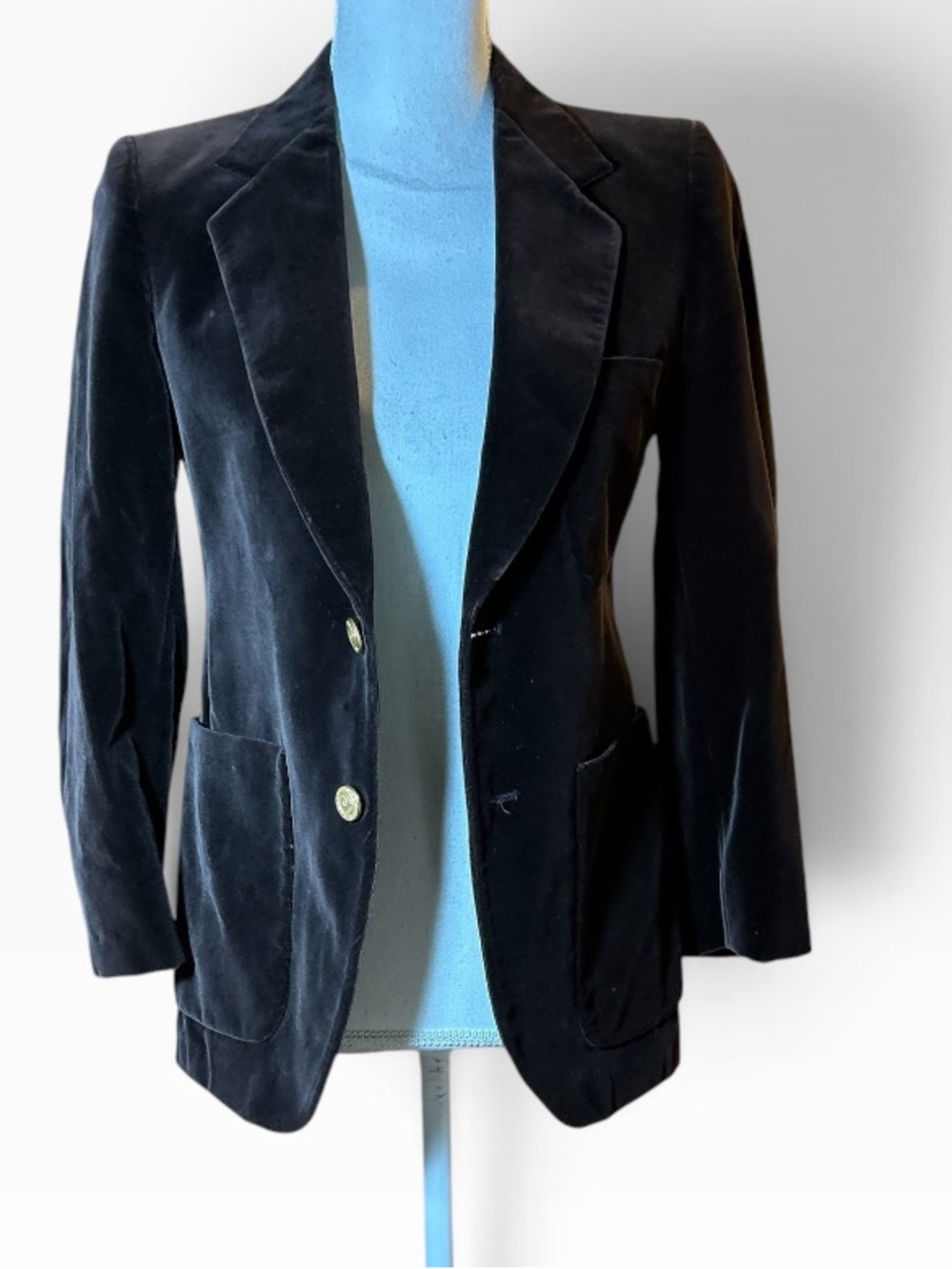 Pierre Cardin Couture Brown Velvet Blazer Jacket with Gold Buttons
